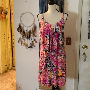 🌻🌻Style and co bright pink leopard short dress